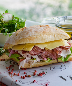 Italian Salami, Ham & Cheddar Club 1