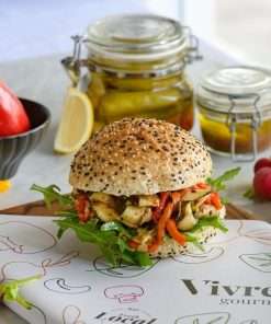 Fire-Grilled Veg & Hummus on Turkish Bread (VG)